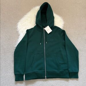 NWT Gant Reg Tonal Shield Zip Hoodie in 310 Deep Forest - Small